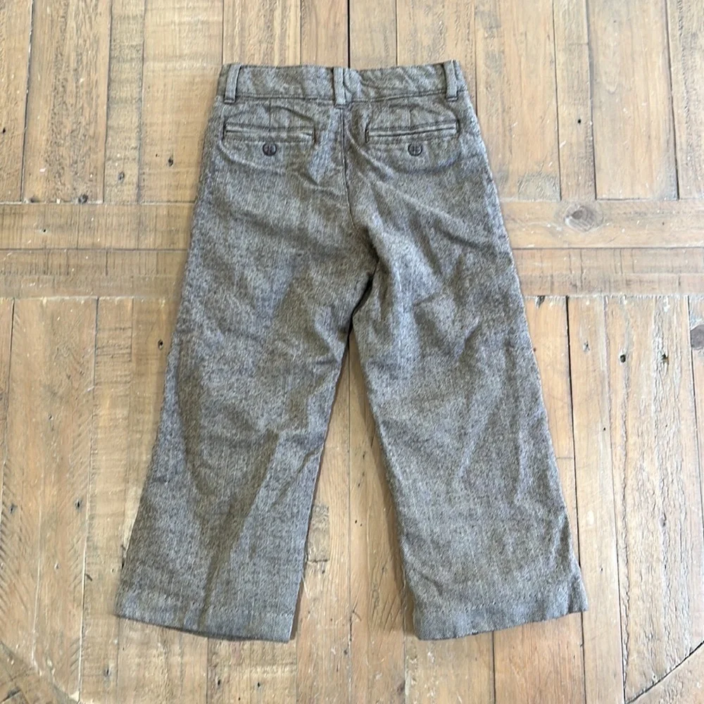 Janie and jack brown herringbone wool blend pants